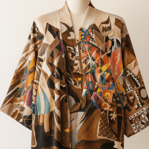 Kimono d’art pour femme — “voiles de mémoire”