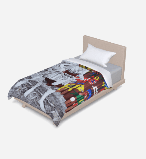 Housse de couette artistique – Collection “Les Mondes Invisibles”